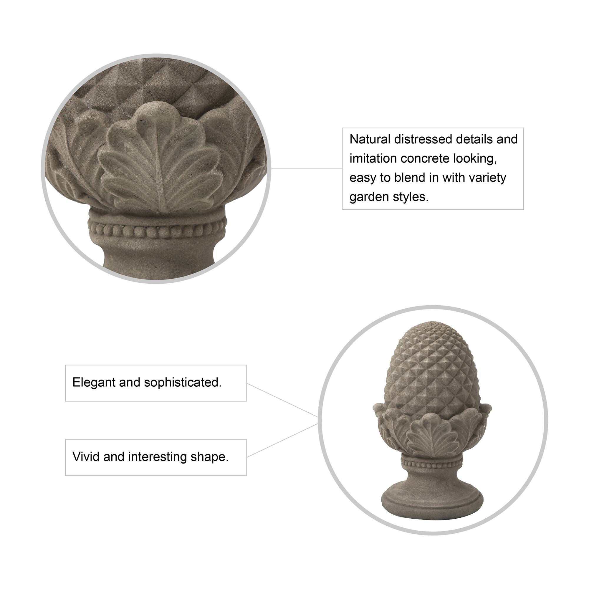 Glitzhome® 16.5" Artichoke Garden Statue
